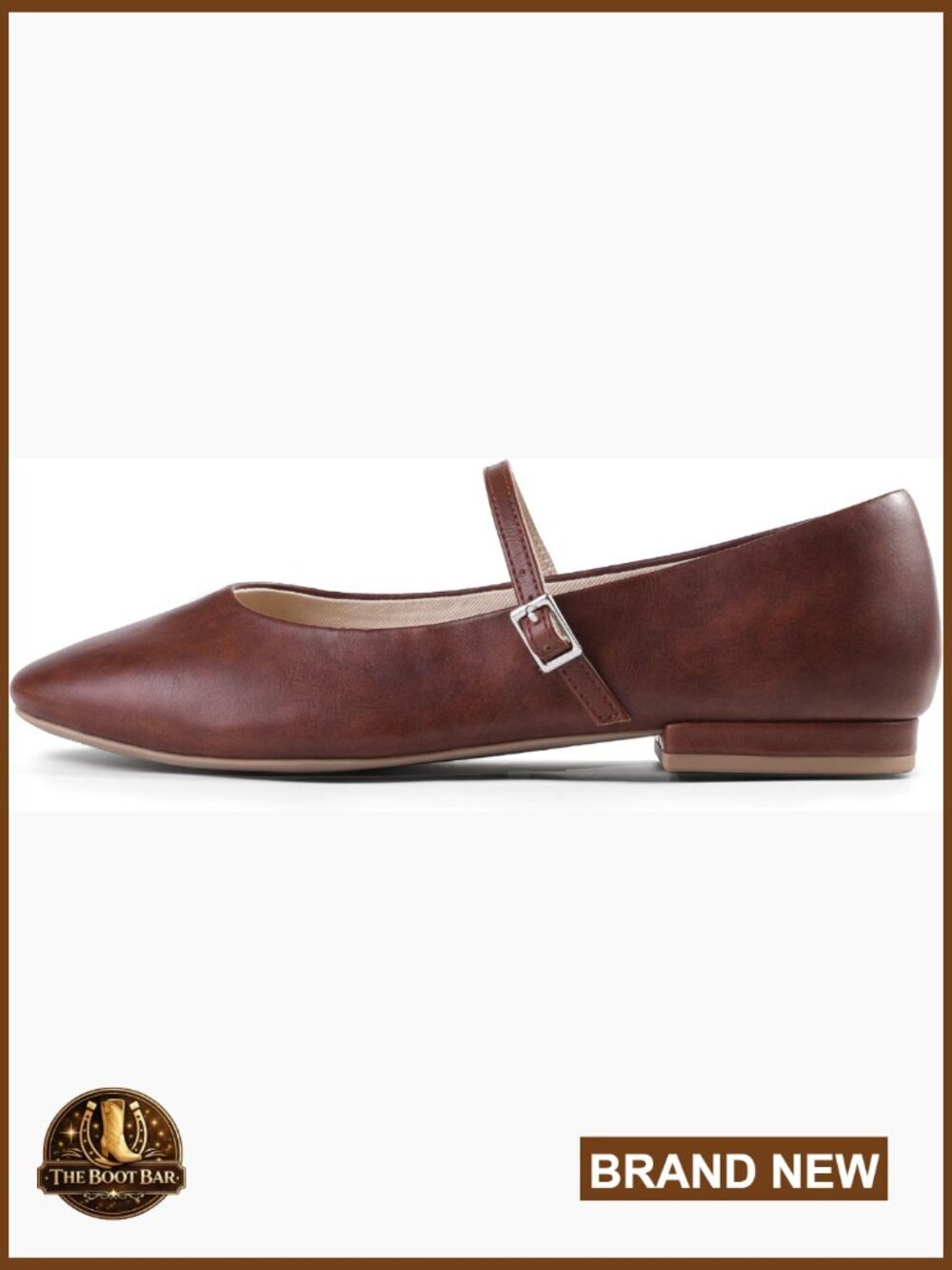 Soft Leather Mary Jane Flats with Ankle Strap, Dressy Ballet Flats